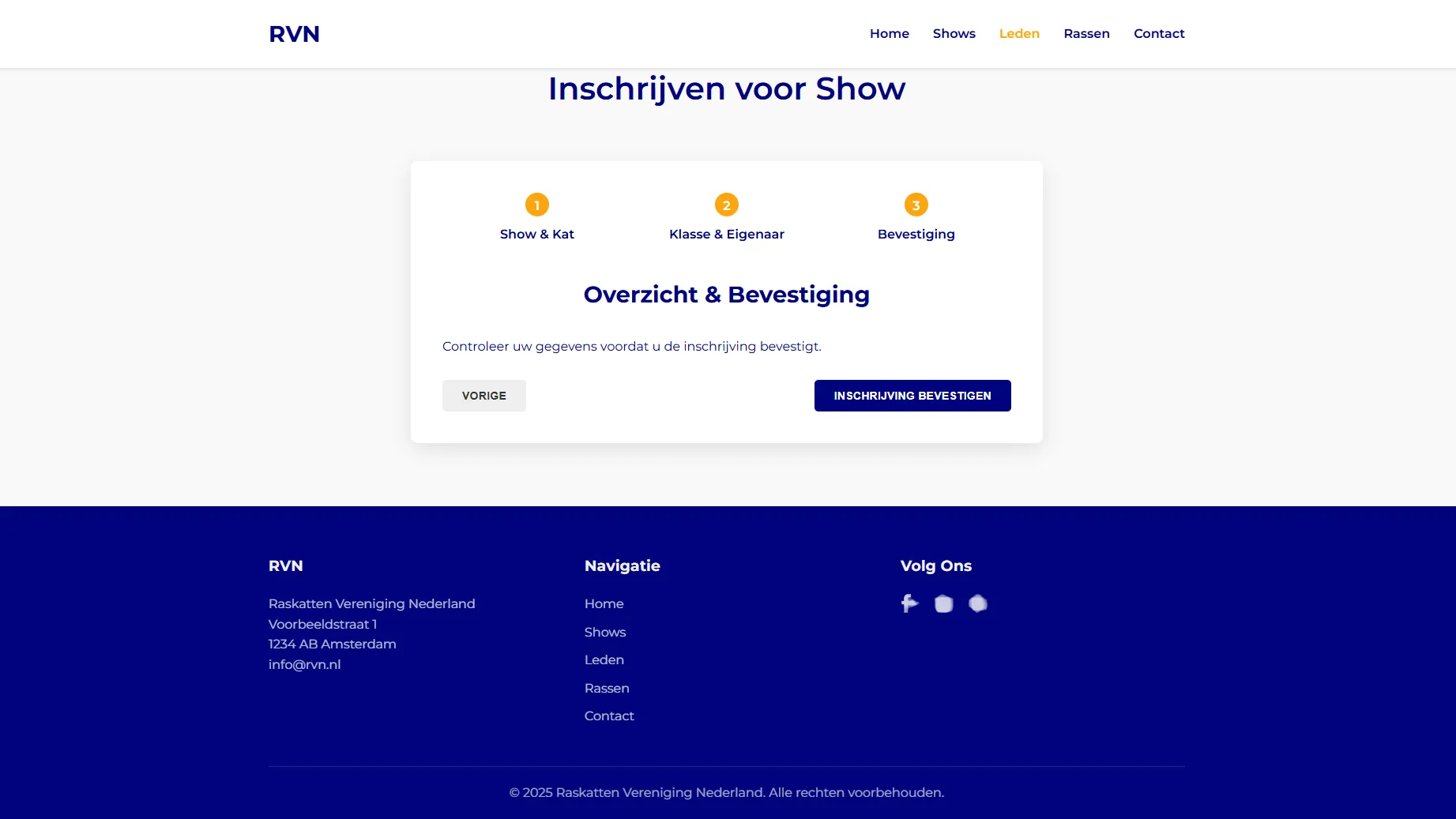 Integratie inschrijfformulier