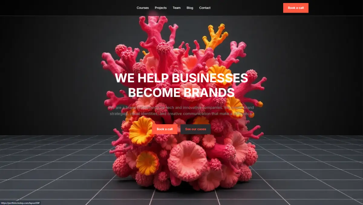 Screenshot van landingspagina